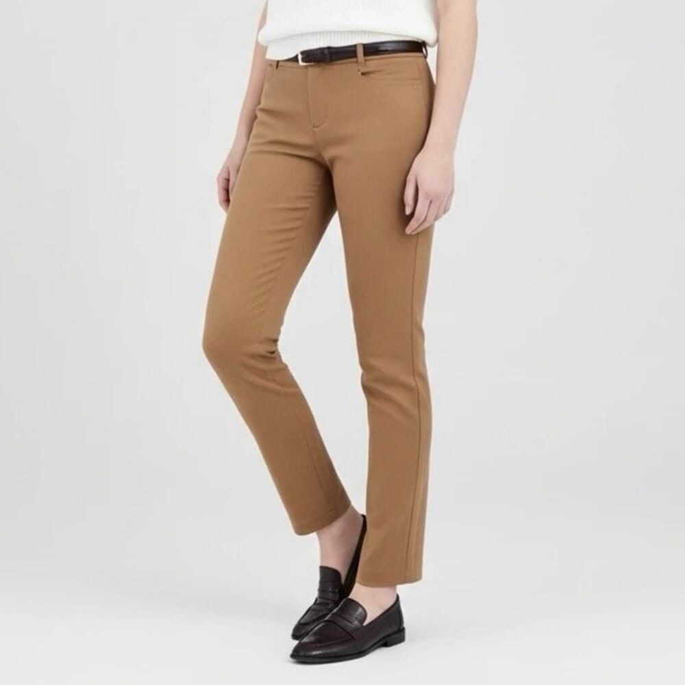 Banana Republic Sloane Women’s Petite Size 10P Tan Cotton-Viscose Blend Pants